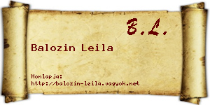 Balozin Leila névjegykártya